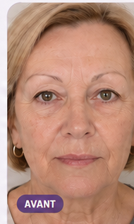 Sourcils de Chantal avant utilisation